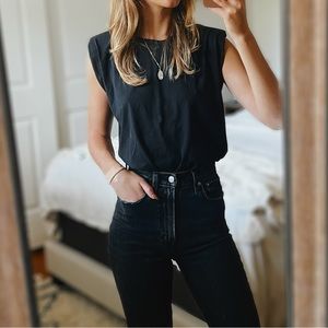 Express Padded Shoulder Top